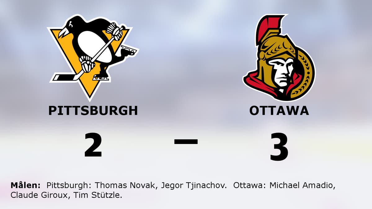 Segertåget fortsätter för Ottawa – men svit bröts för Pittsburgh