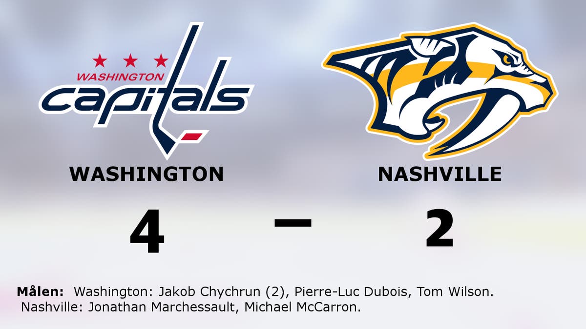 Jakob Chychrun tvåmålsskytt när Washington vann mot Nashville