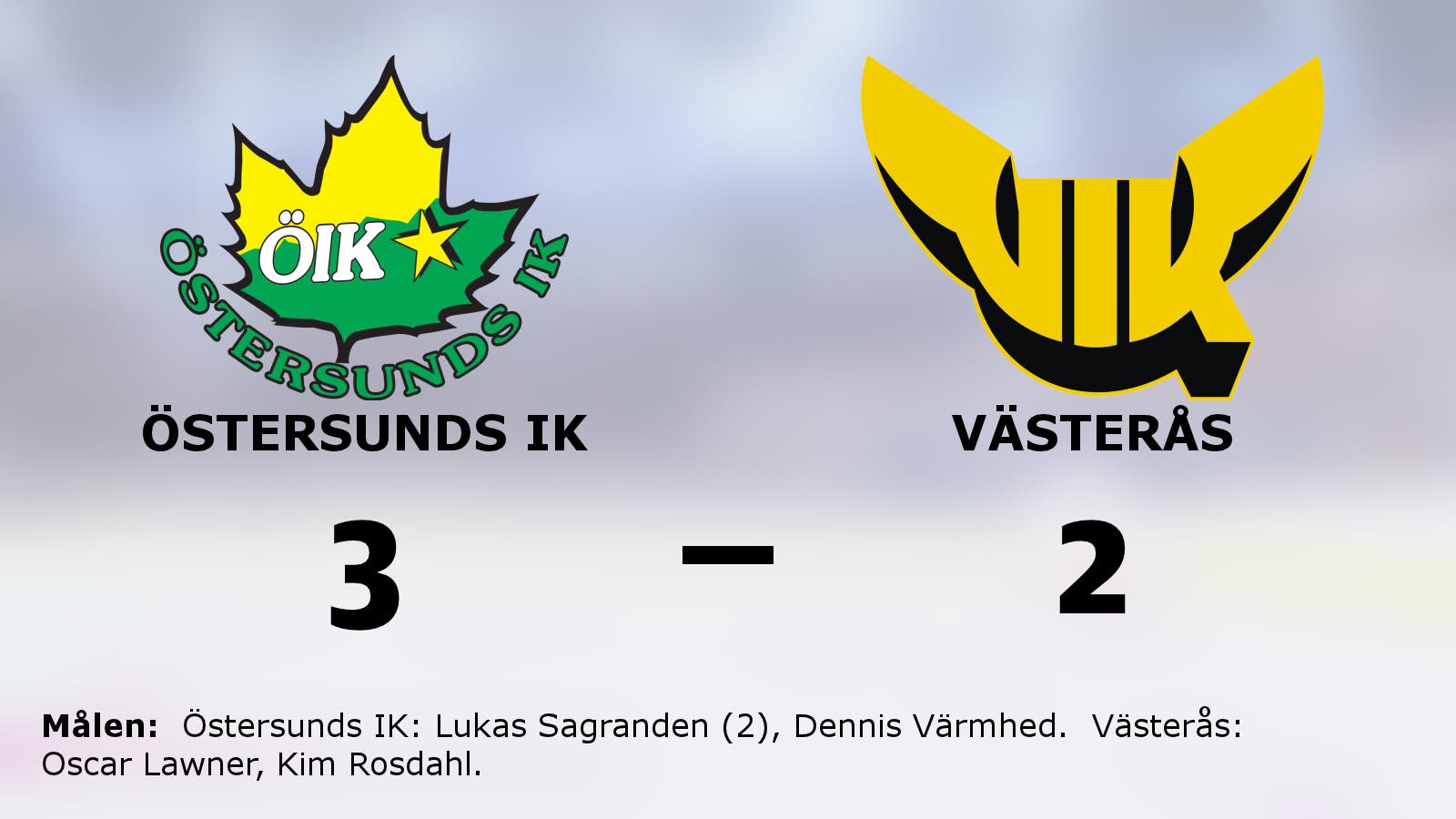 Östersunds IK vann efter stark vändning mot Västerås