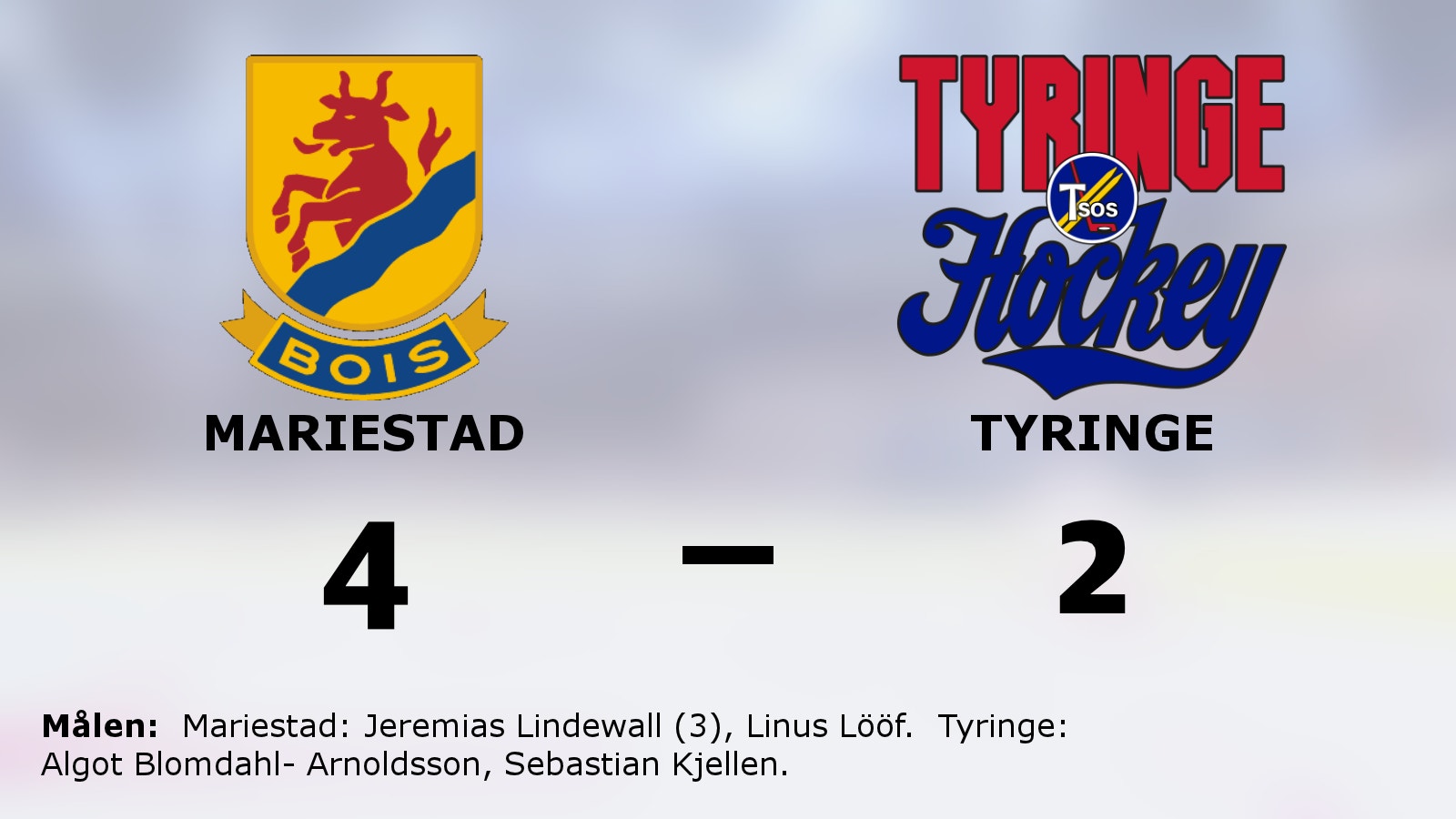 Mariestad vann – efter Jeremias Lindewalls hattrick