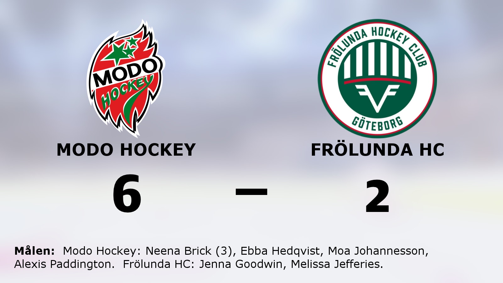 Seger för Modo Hockey – efter Neena Bricks hattrick