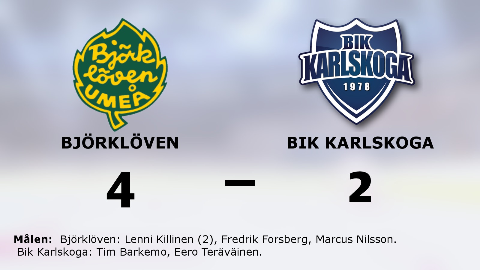 Björklöven tog ny seger i serien mot Bik Karlskoga