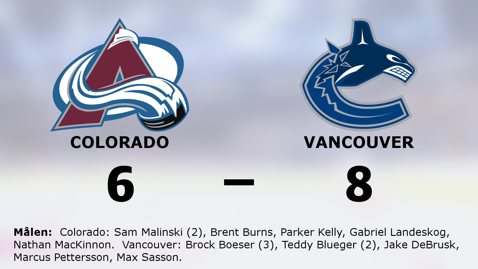 Efterlängtad seger för Vancouver – steg åt rätt håll mot Colorado