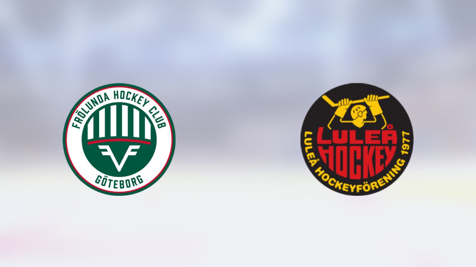 Första matchen mellan Frölunda och Luleå i CHL Final