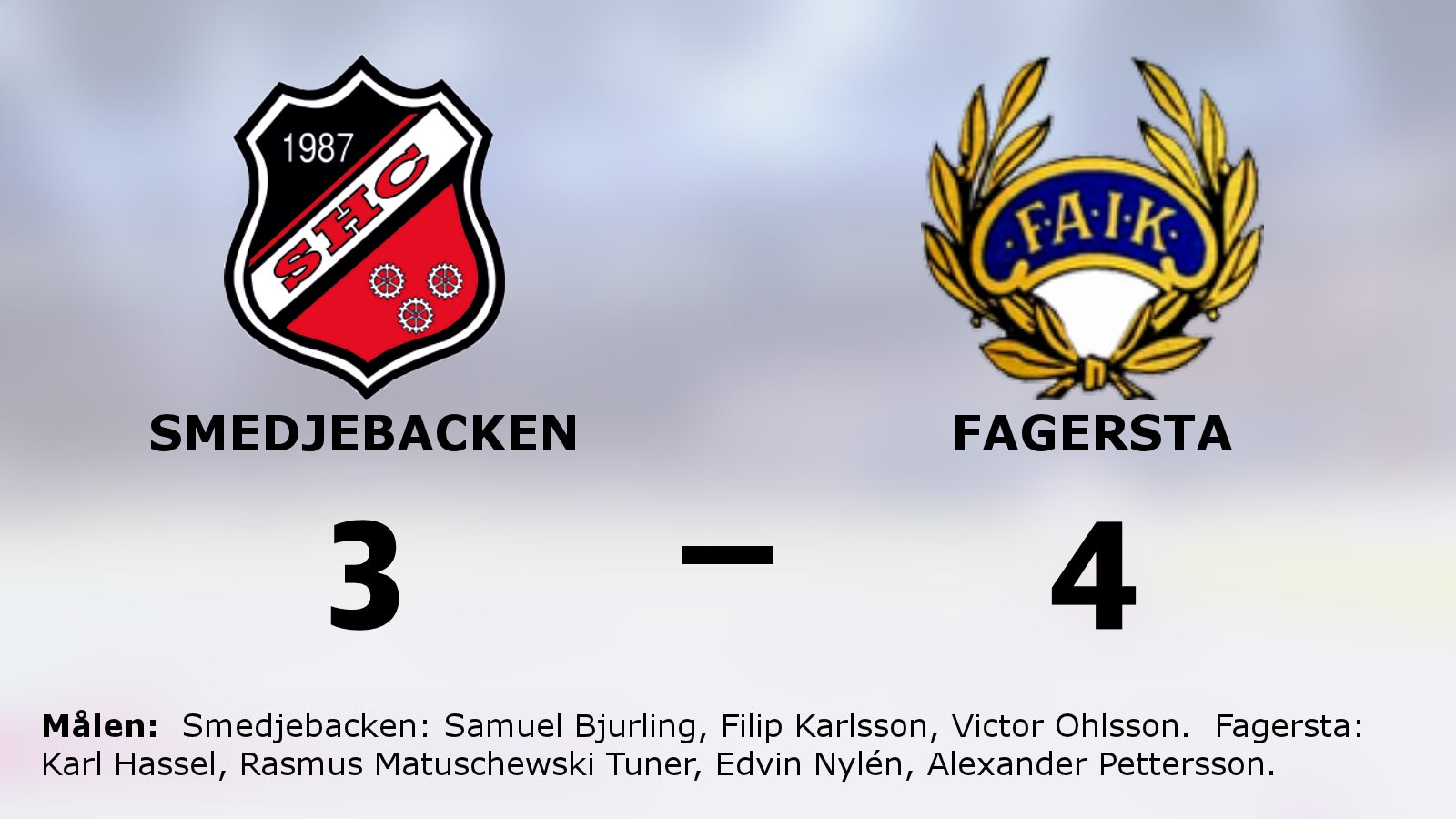 Segersviten fortsätter för Fagersta efter vinst mot Smedjebacken