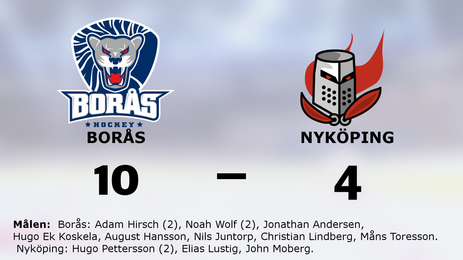 Borås utklassade Nyköping – vann med 10–4