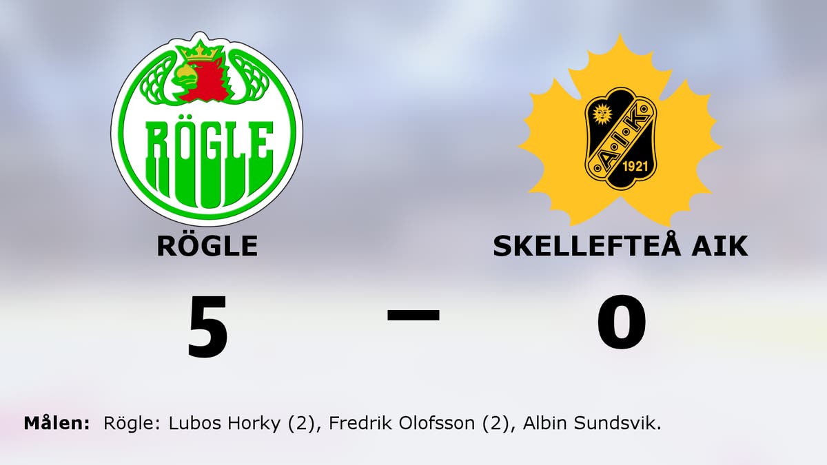 Seger för Rögle i toppmötet med Skellefteå AIK