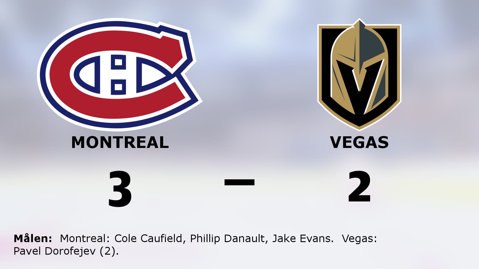 Förlängningsseger för Montreal mot Vegas