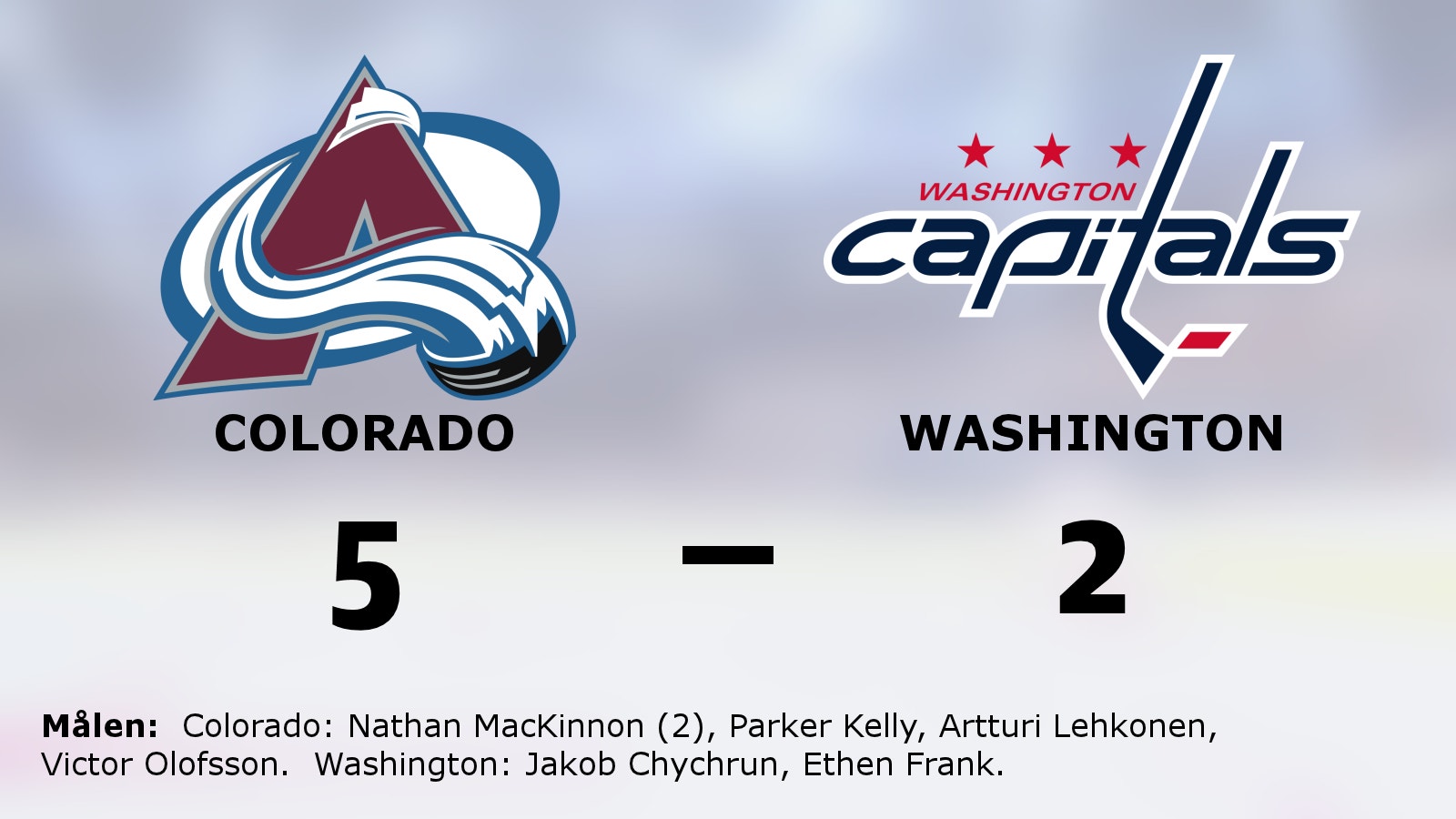 Nathan MacKinnon matchvinnare när Colorado besegrade Washington