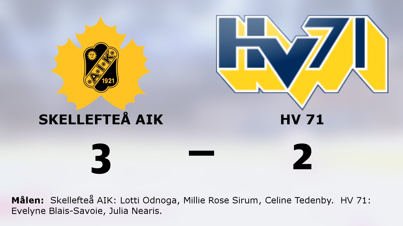 Straffar avgjorde – Skellefteå AIK vann mot HV 71
