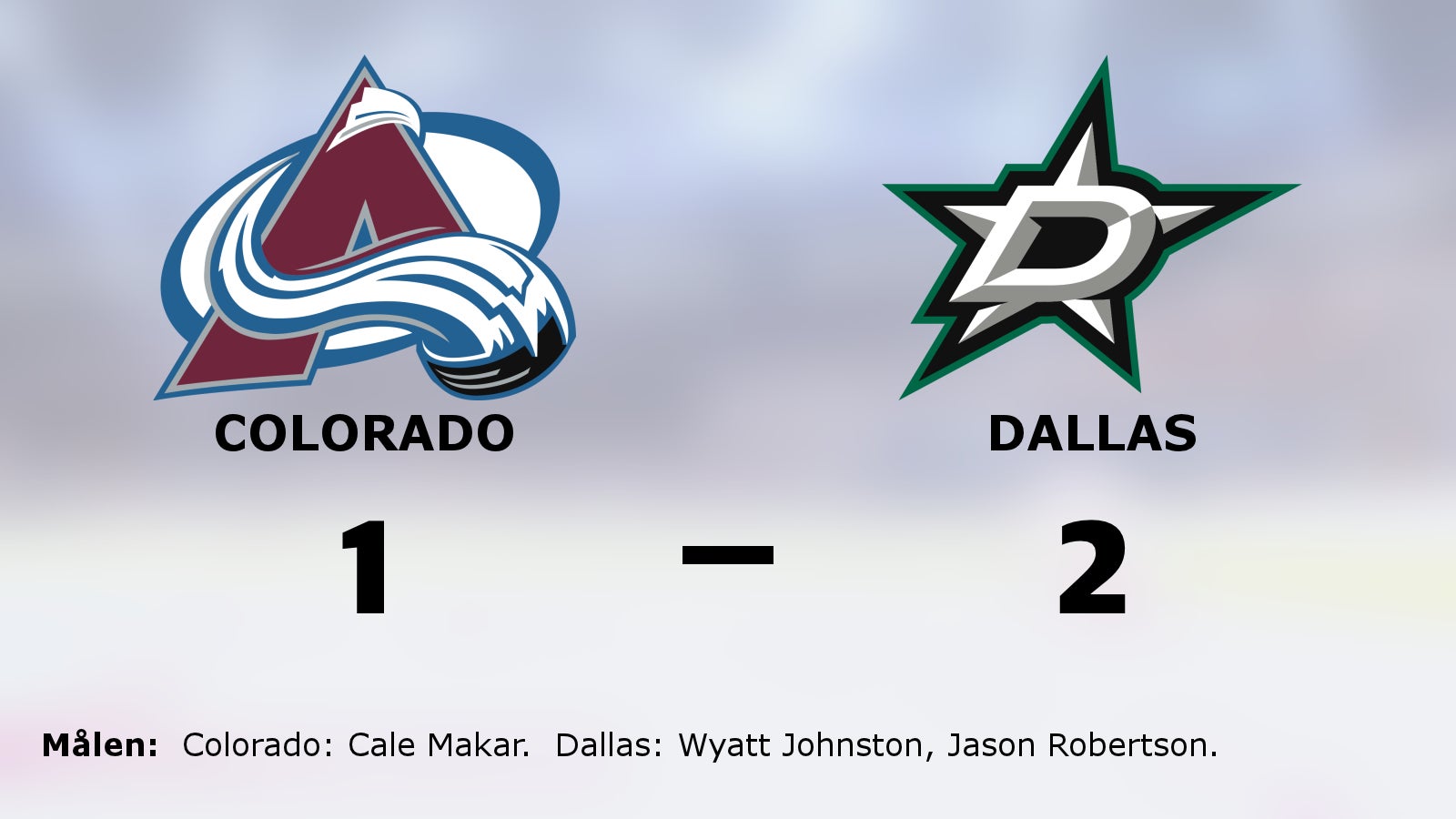 Tung seger för Dallas i toppmatchen mot Colorado