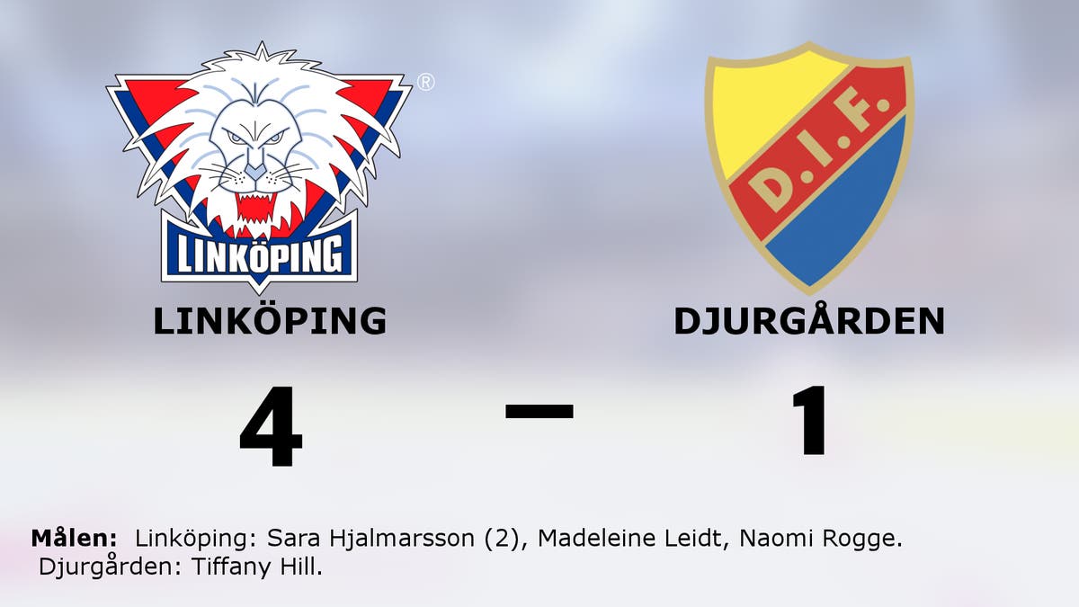 Sara Hjalmarsson matchvinnare när Linköping slog Djurgården