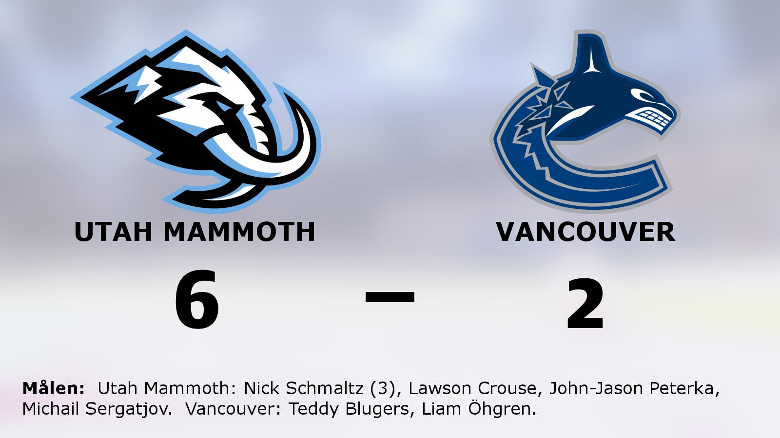 Utah Mammoths segerrad mot Vancouver intakt