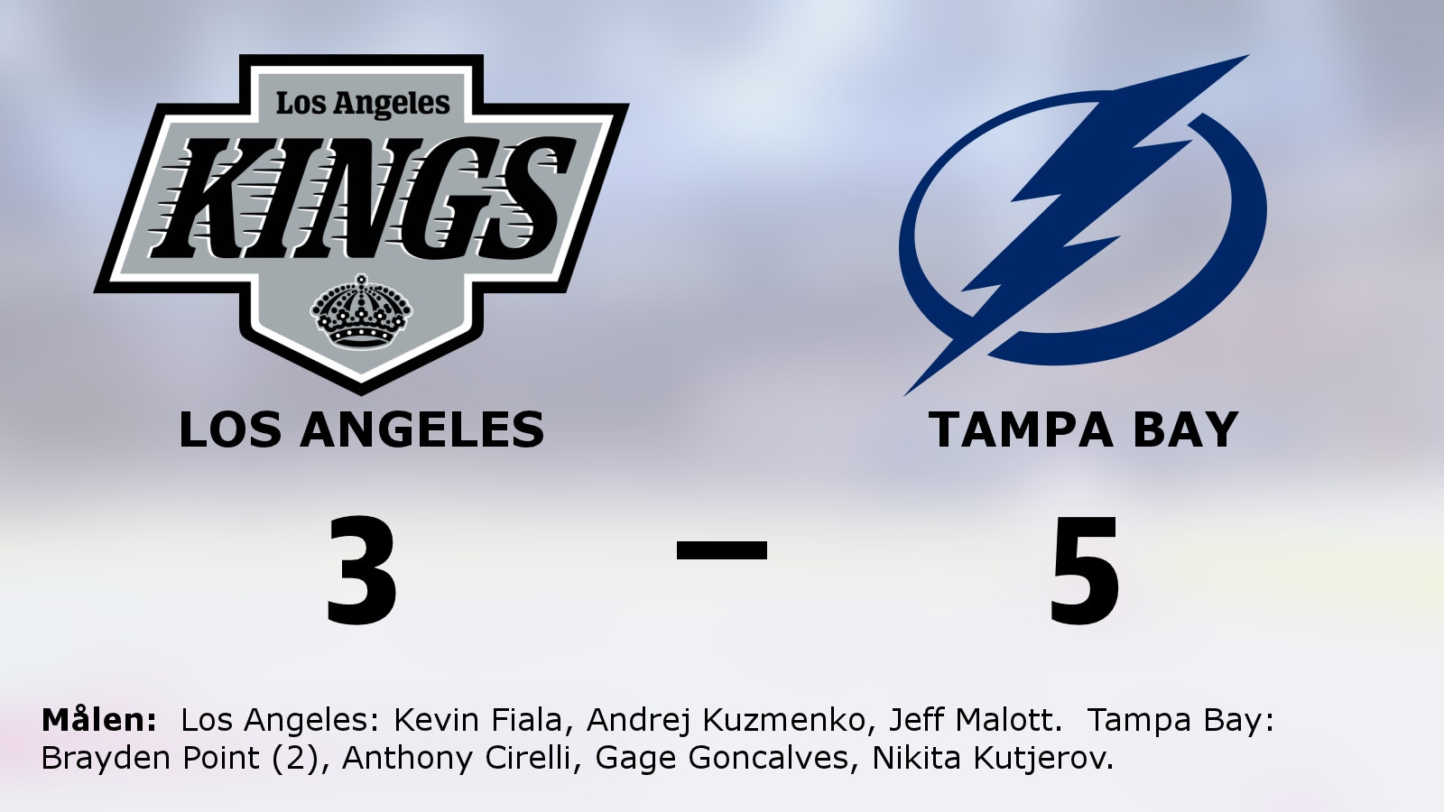 Goncalves och Kutjerov bakom Tampa Bays avgörande mot Los Angeles