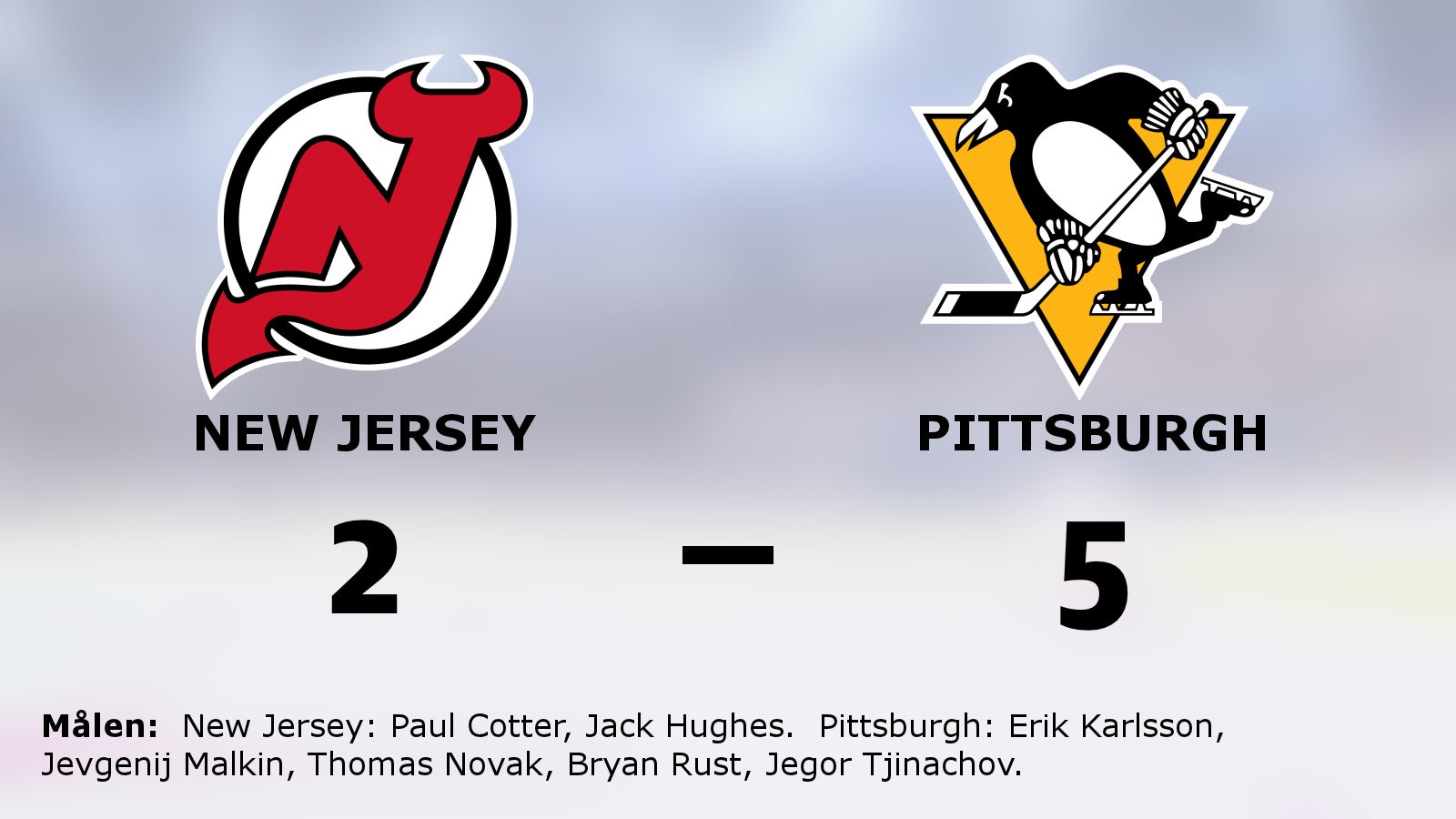Pittsburgh vann mot New Jersey