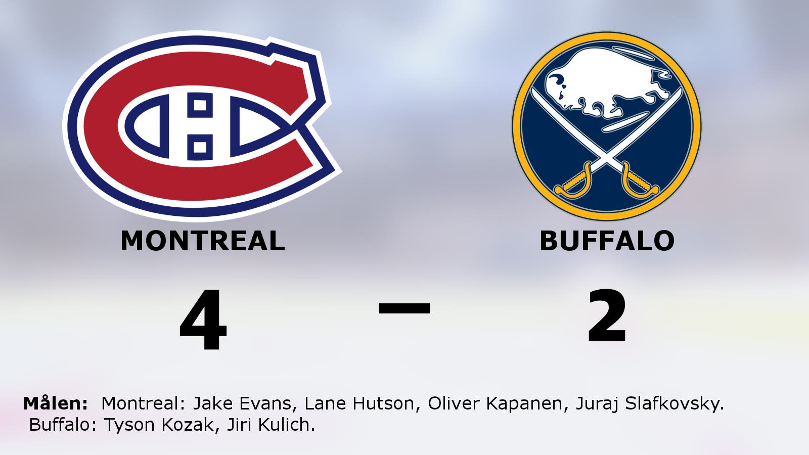 Montreal avgjorde i tredje perioden – vann mot Buffalo