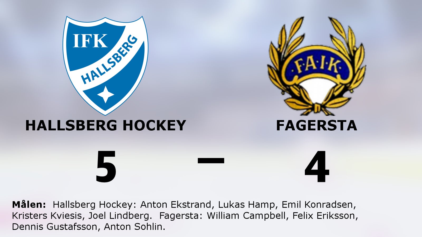 Hallsberg Hockey bröt Fagerstas fina vinstsvit