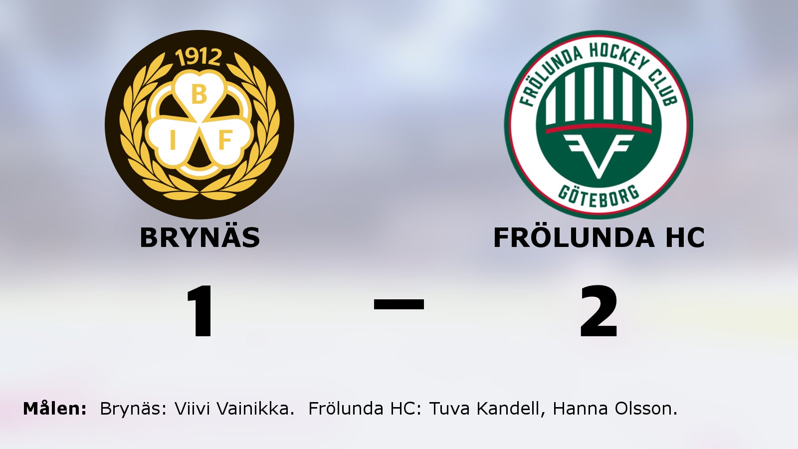 Seger för Frölunda HC i toppmötet med Brynäs