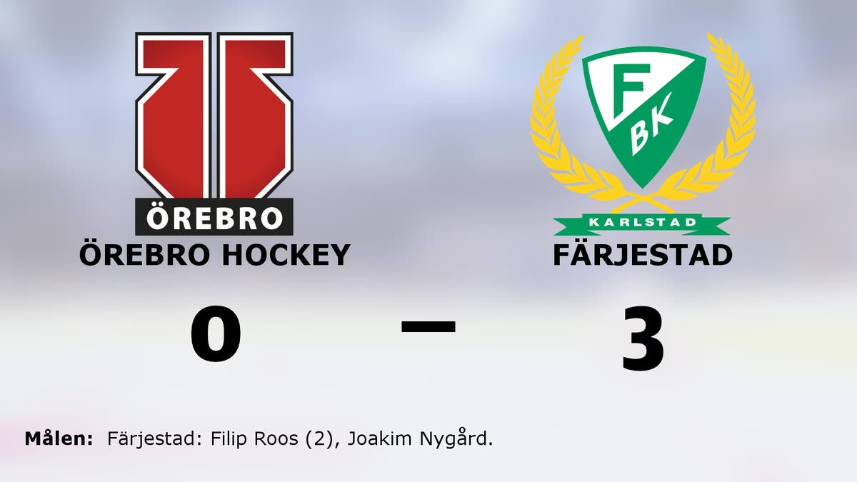 Färjestad fortsätter segersviten mot Örebro Hockey