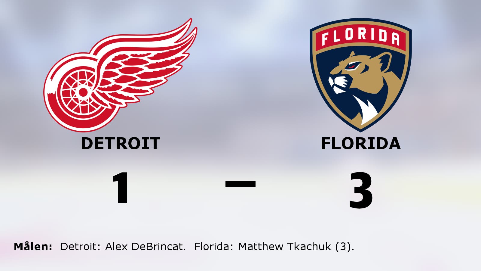 Äntligen seger för Florida mot Detroit