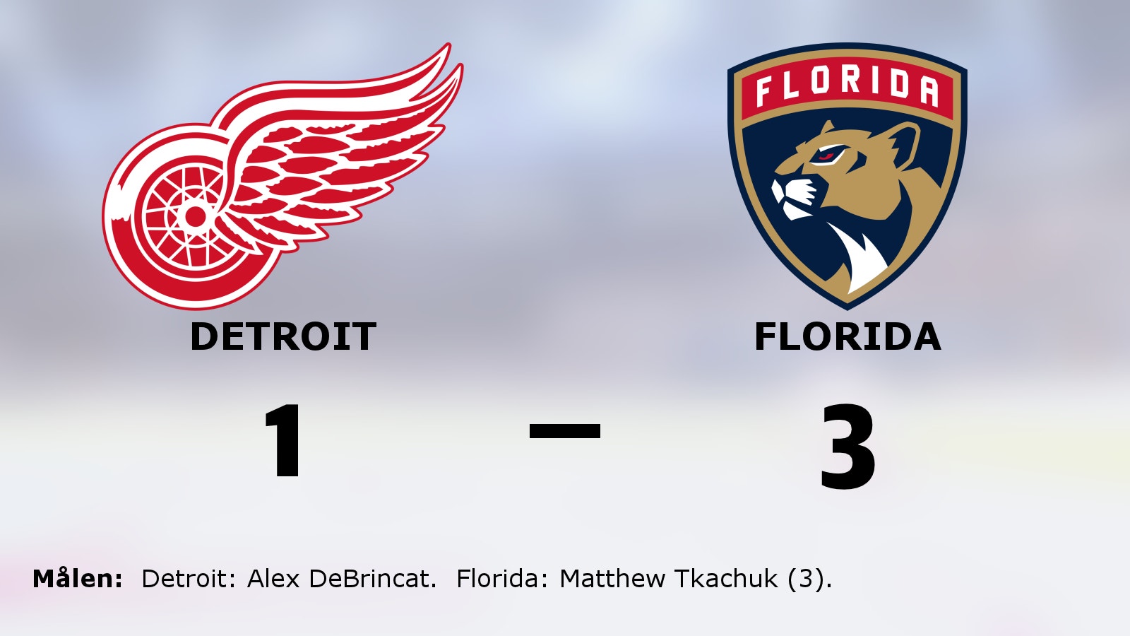 Äntligen seger för Florida mot Detroit