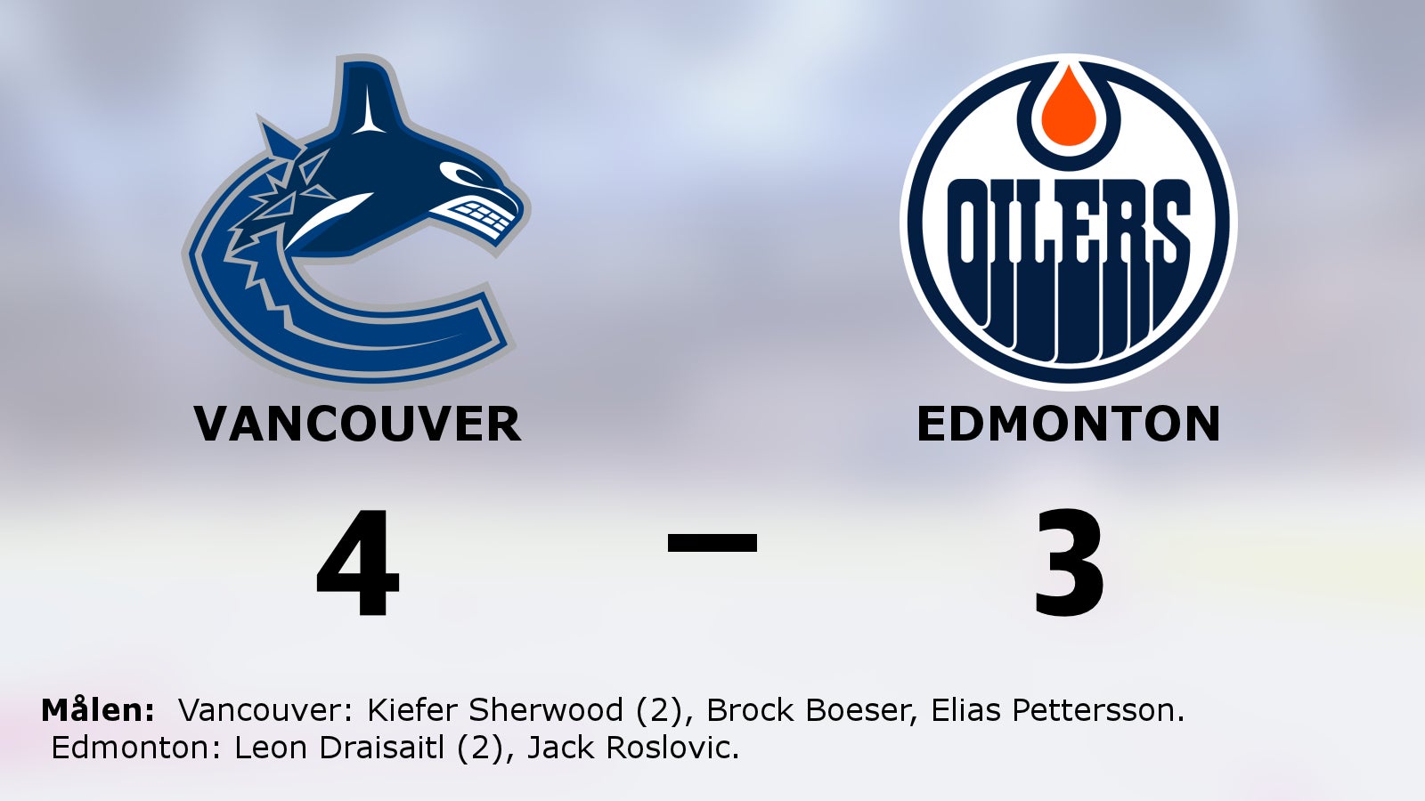 Vancouver vinnare mot Edmonton – avgjorde i förlängningen