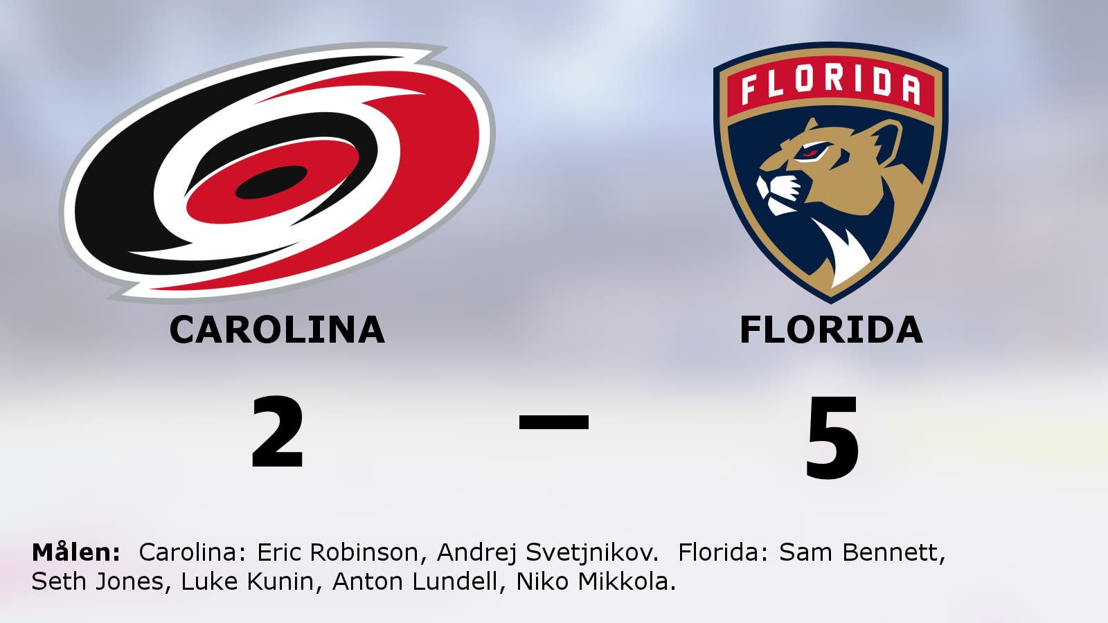 Florida vann mot Carolina – trots underläge