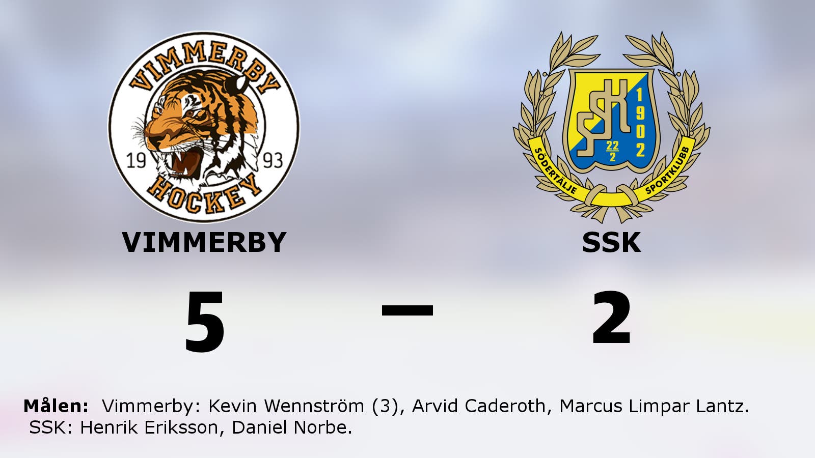 Kevin Wennström tremålskytt i Vimmerbys seger mot SSK