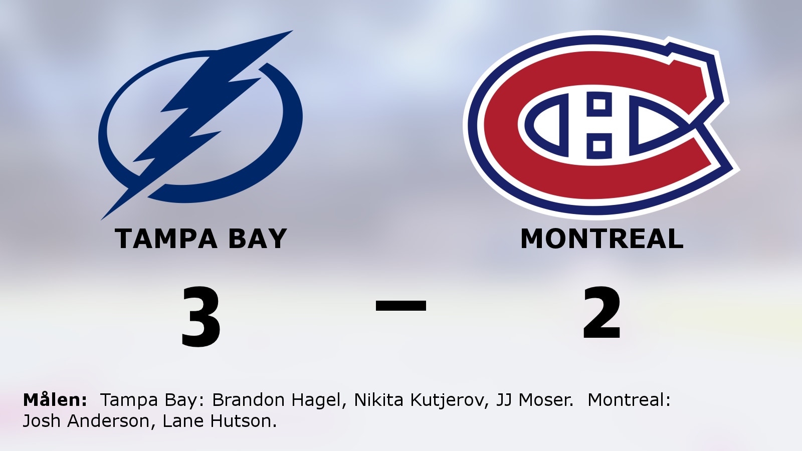 Tampa Bay vann dramatisk match – kvitterade mot Montreal