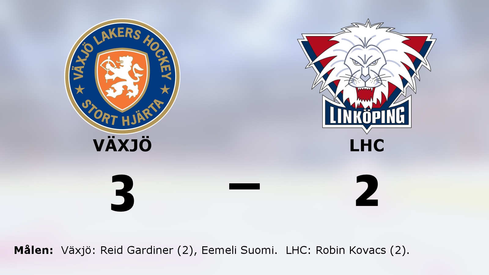 Fem raka segrar för Växjö – efter 3–2 mot LHC