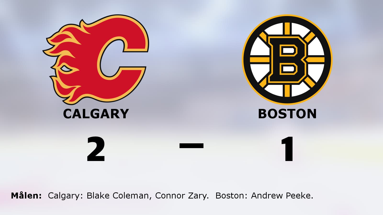 Seger i förlängningen för Calgary mot Boston