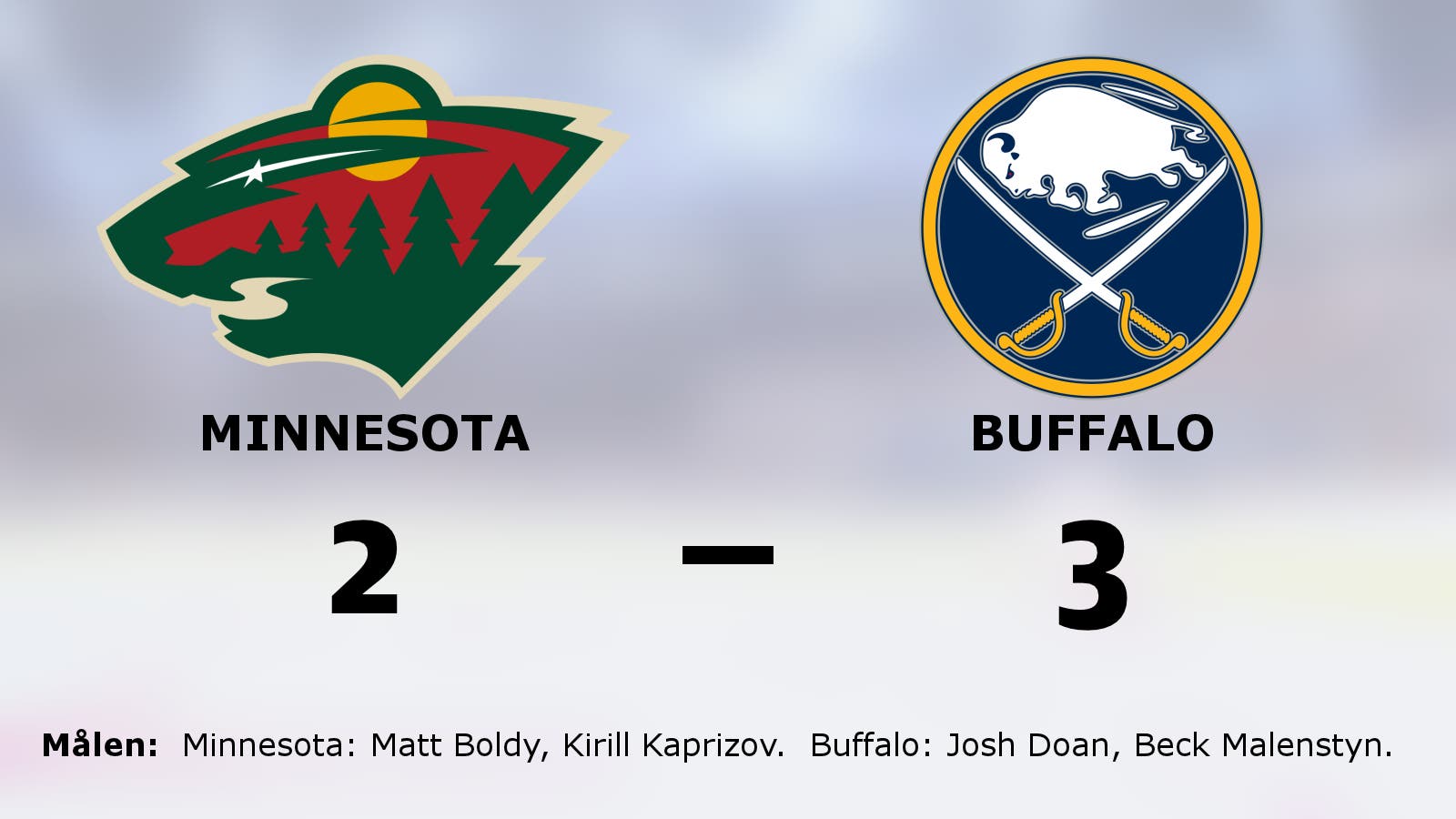 Buffalo bröt Minnesotas fina vinstsvit