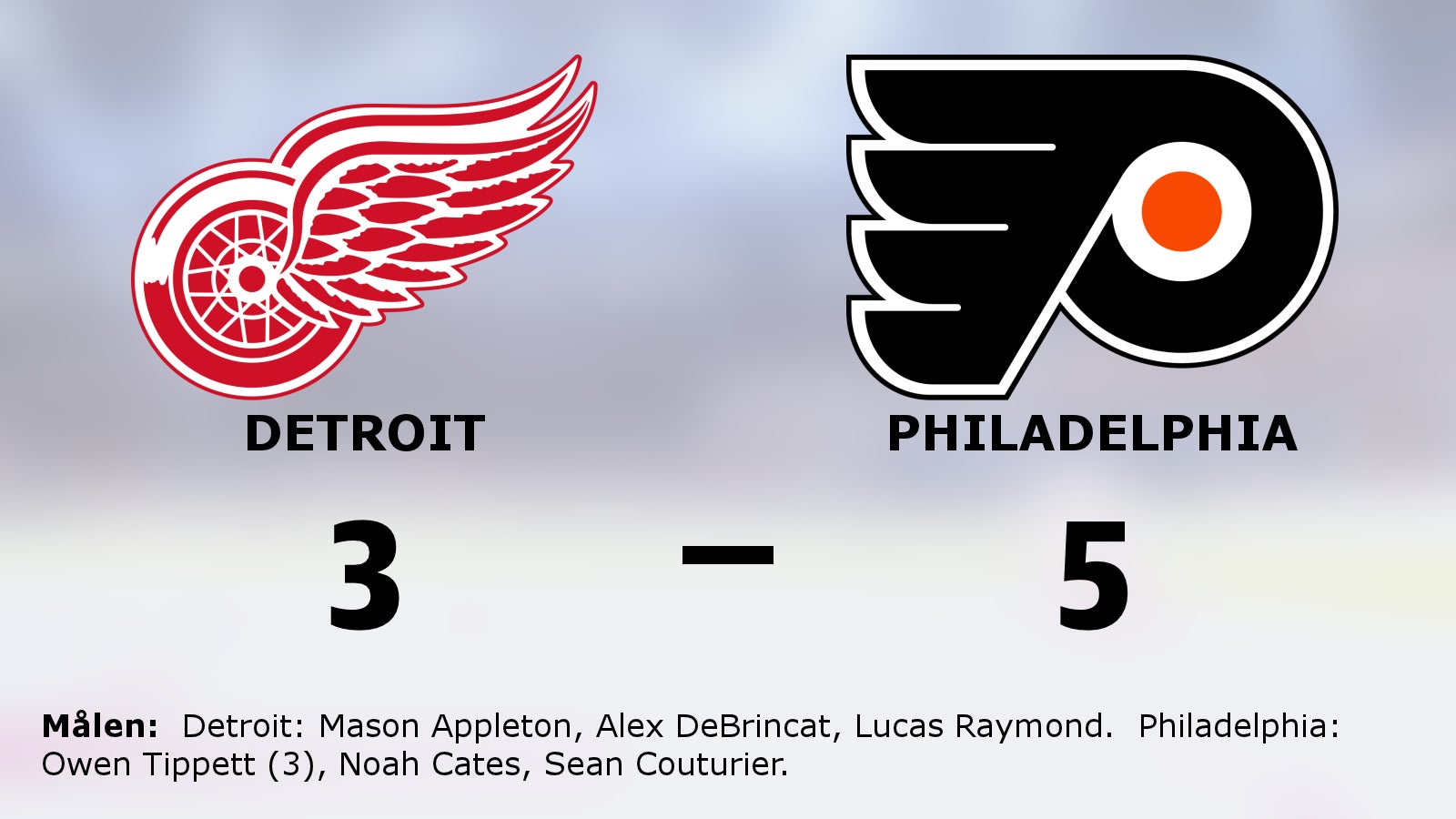 Philadelphia vann – efter Owen Tippetts hattrick
