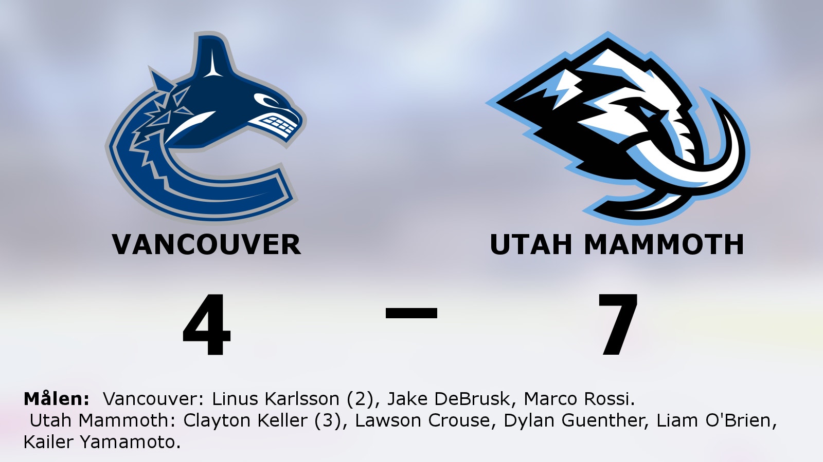 Utah Mammoth fortsätter vinna mot favoritmotståndet