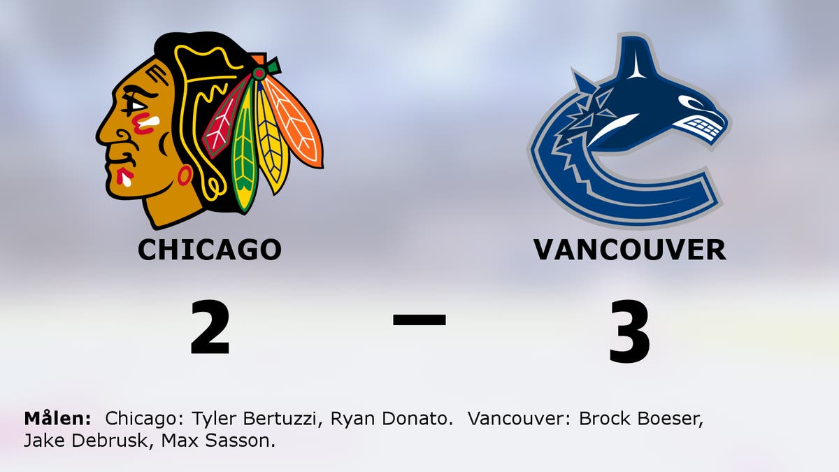 Straffseger för Vancouver borta mot Chicago