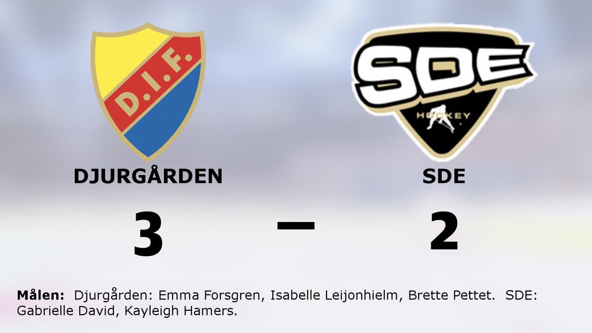 Djurgården avgjorde i slutperioden mot gästande SDE