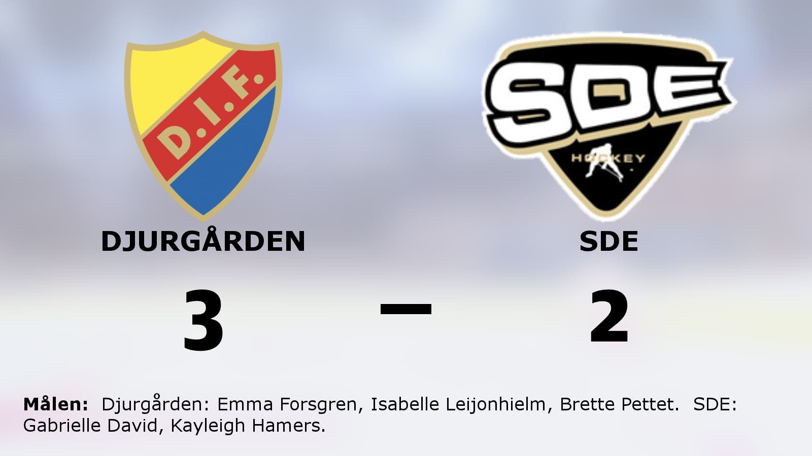 Djurgården avgjorde i slutperioden mot gästande SDE