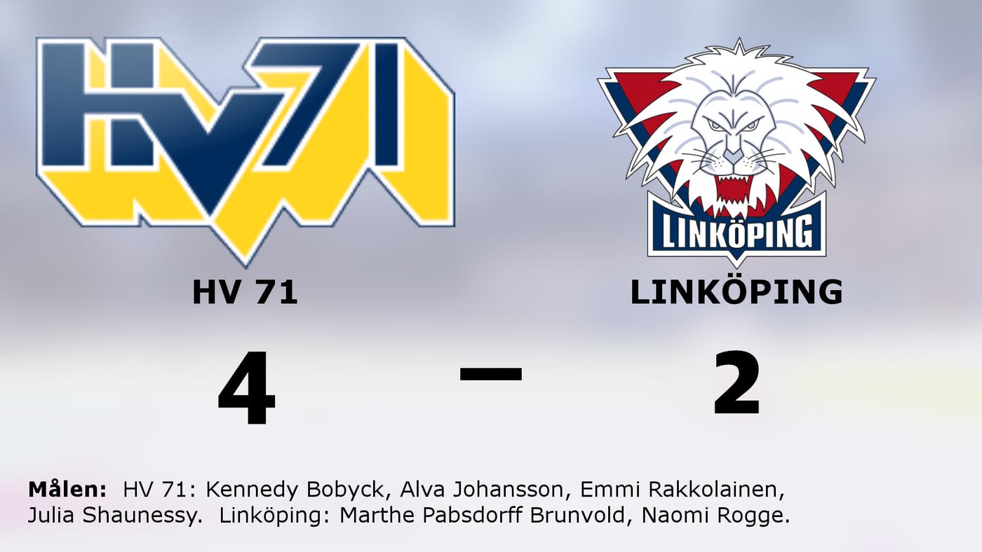 HV 71 fortsätter vinna mot favoritmotståndet