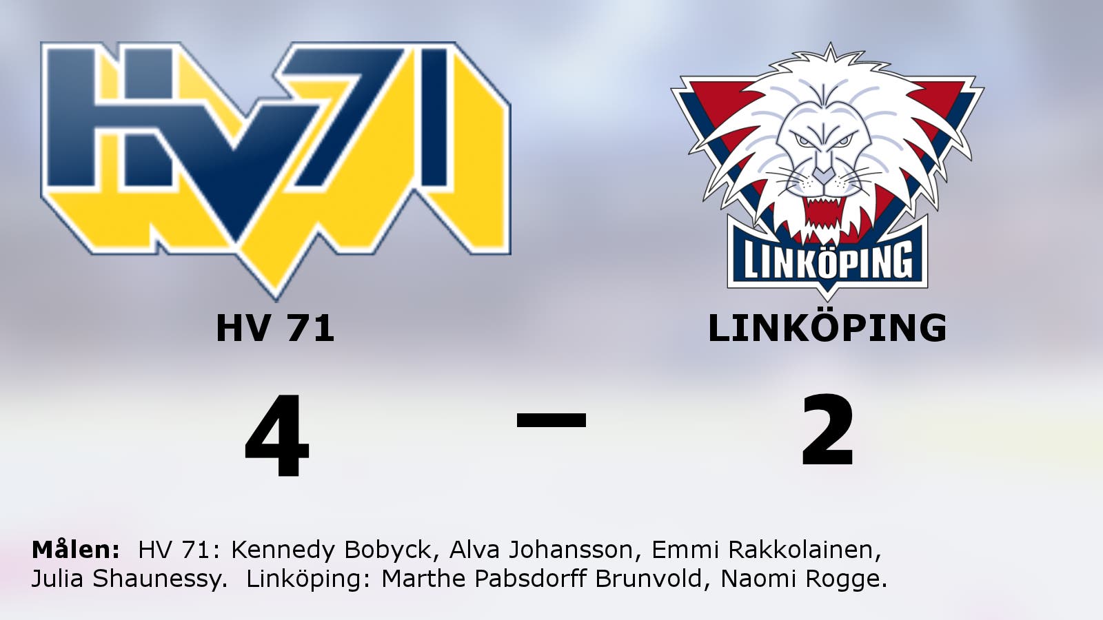 HV 71 fortsätter vinna mot favoritmotståndet