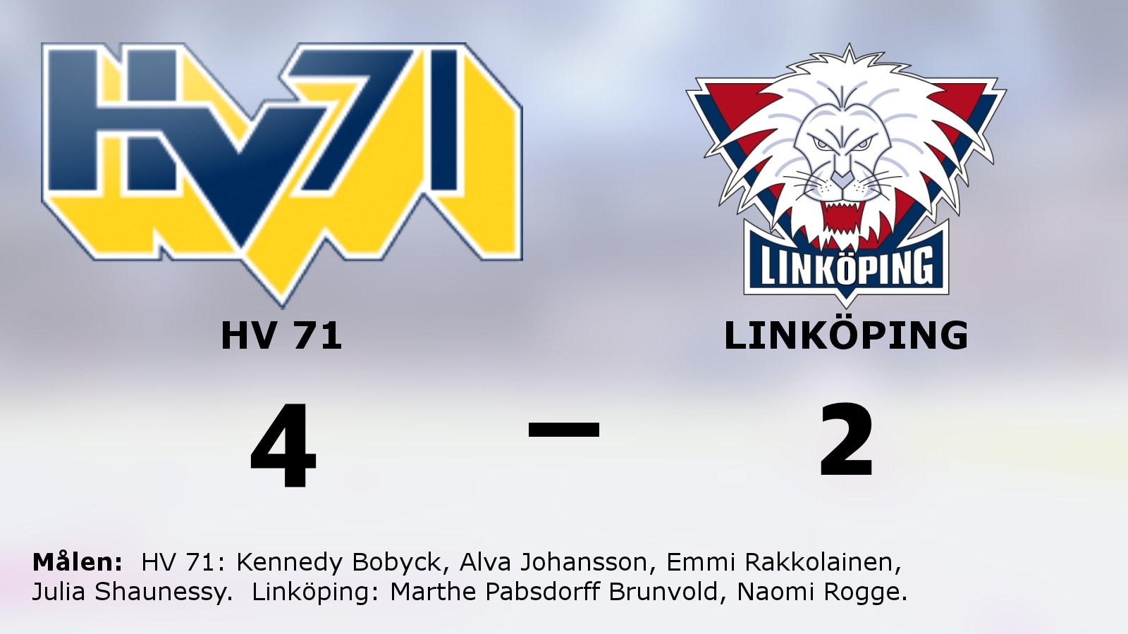 HV 71 fortsätter vinna mot favoritmotståndet