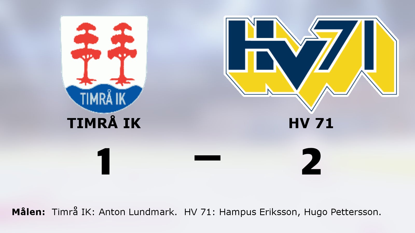 Eriksson och Pettersson blev matchvinnare borta mot Timrå IK