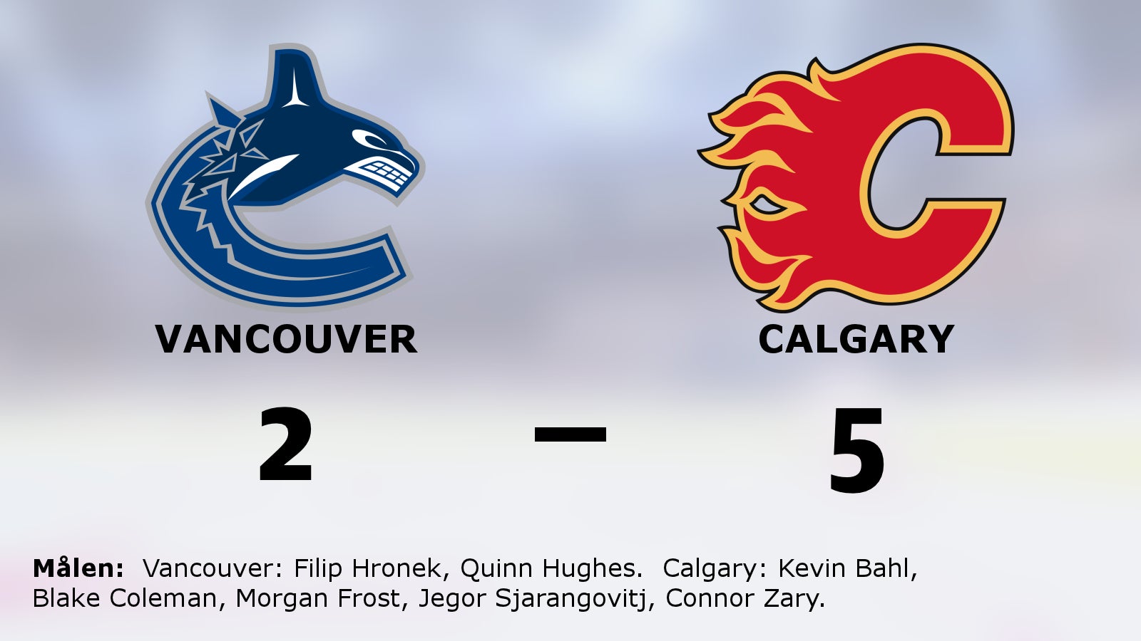 5–2-seger för Calgary mot Vancouver