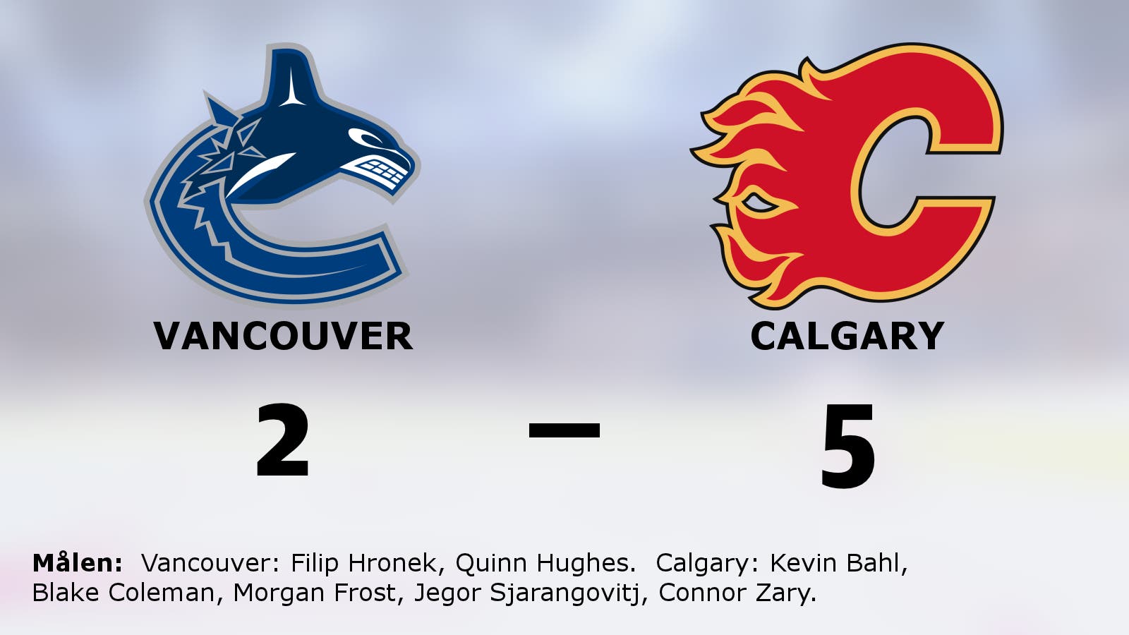 5–2-seger för Calgary mot Vancouver