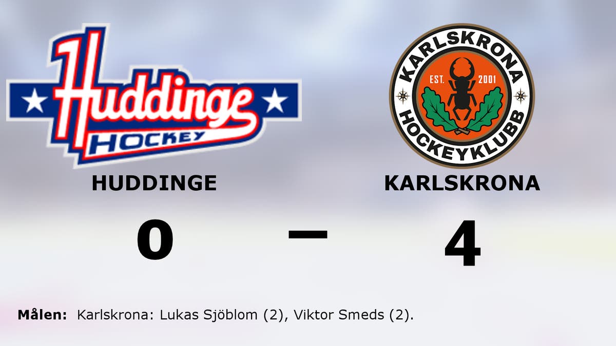 Karlskrona höll nollan och tog stark seger mot Huddinge
