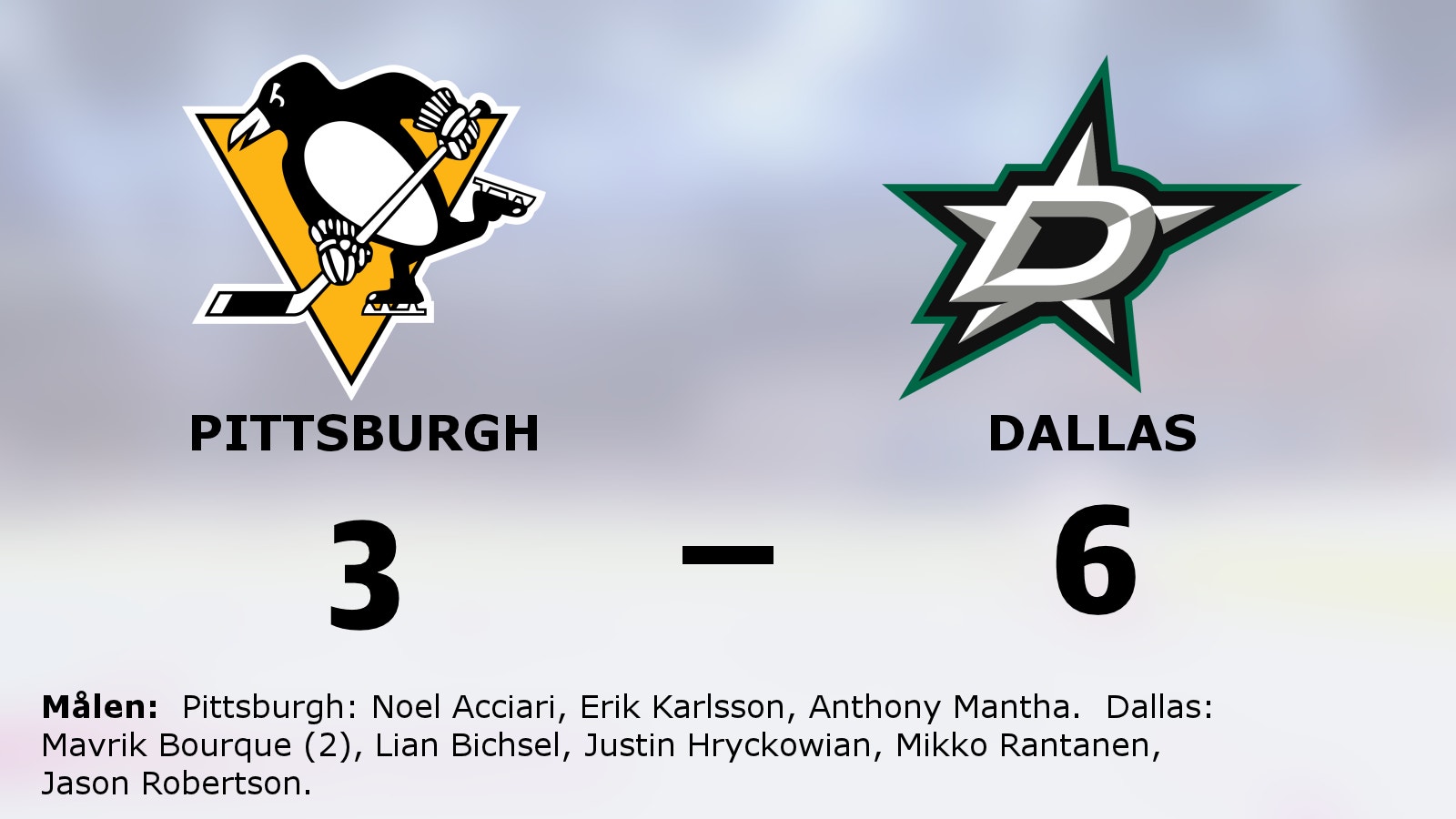 Dallas bröt tunga trenden mot Pittsburgh