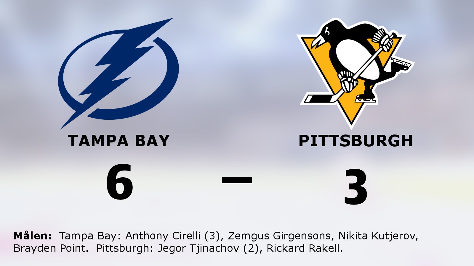 Anthony Cirelli låg bakom segern för Tampa Bay mot Pittsburgh