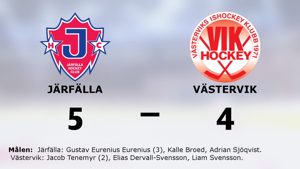 Gustav Eurenius Eurenius tremålskytt i Järfällas seger mot Västervik