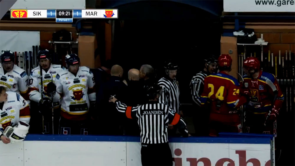 Skärmdump Hockeyettan "Veckans match"