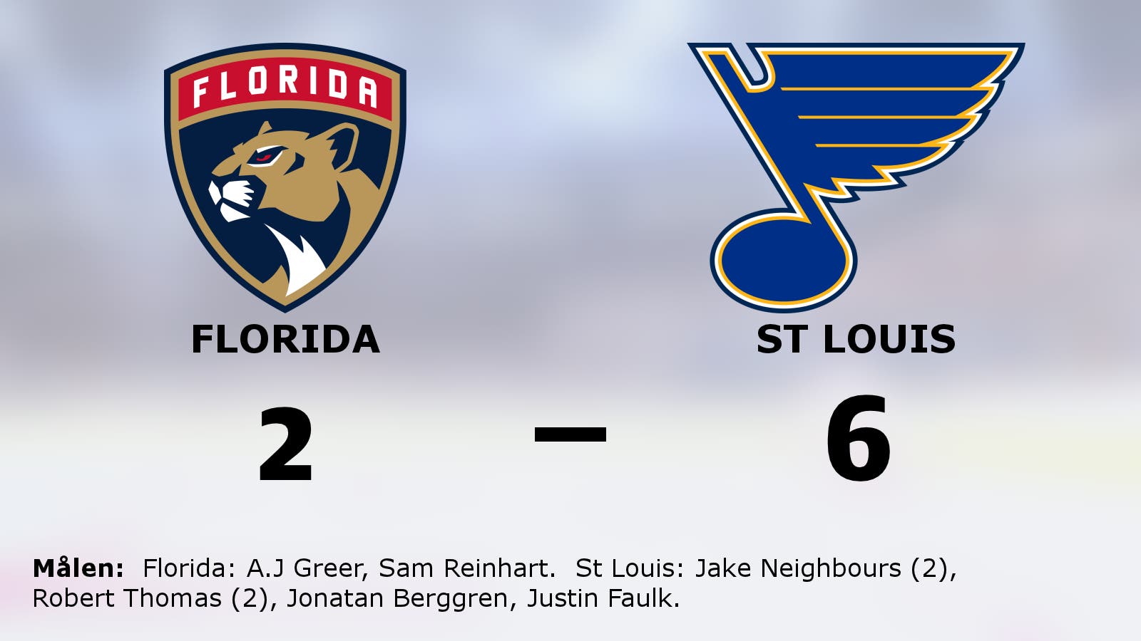 St Louis besegrade Florida på bortaplan