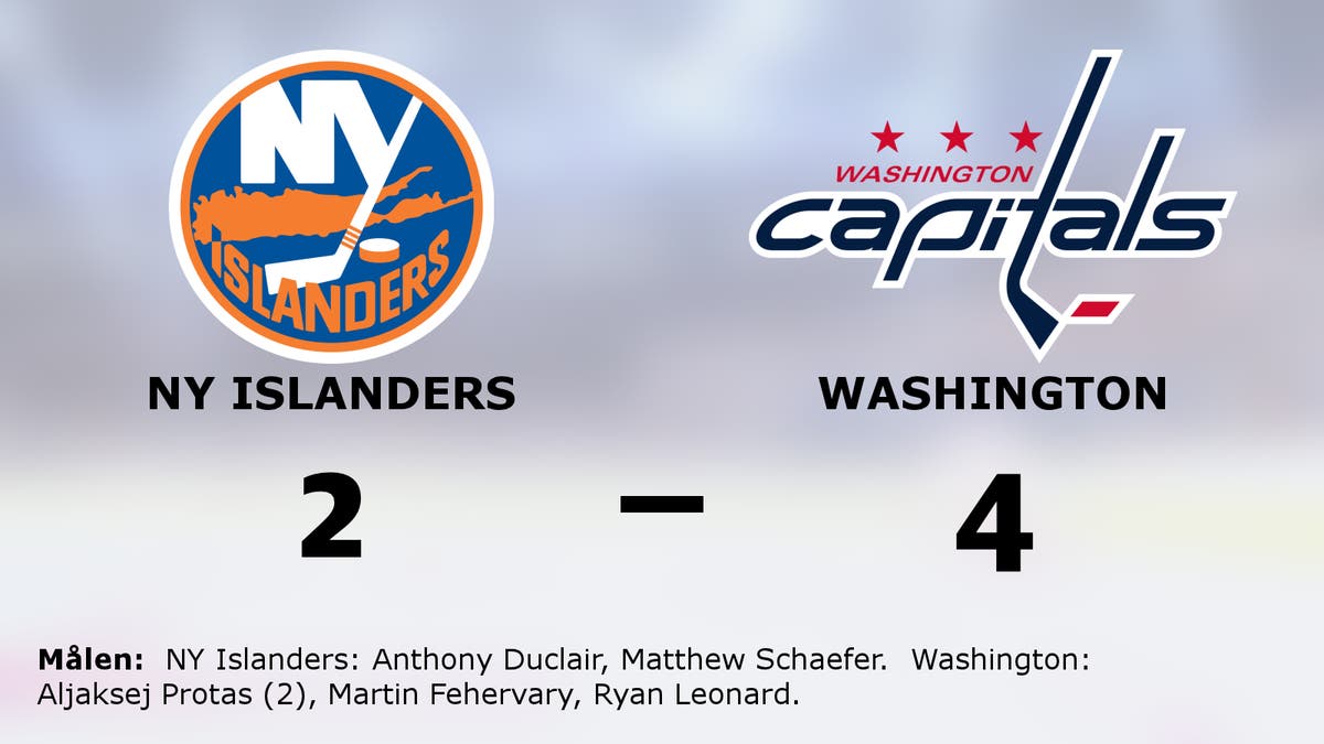 Washingtons Aljaksej Protas tvåmålsskytt i segern mot NY Islanders